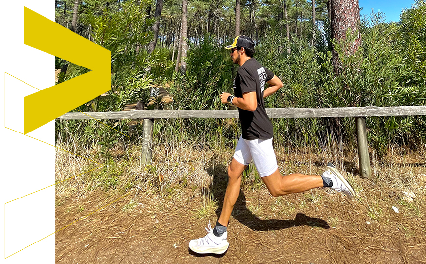 Athlet Joao Andrade beim Lauftraining