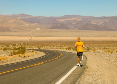 Sebastian beim Badwater Ultramarathon