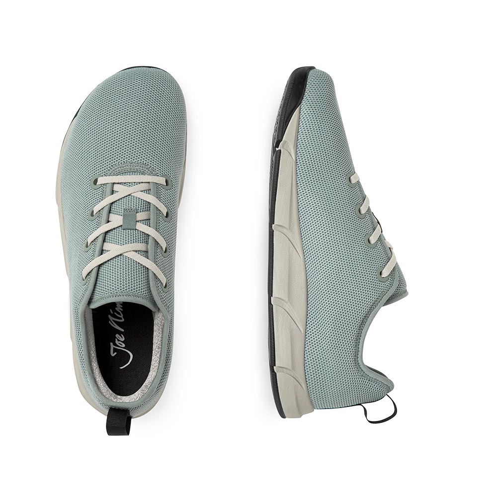 Der Joe Nimble motionToes - das Schuhpaarin Grün von oben und der Seite