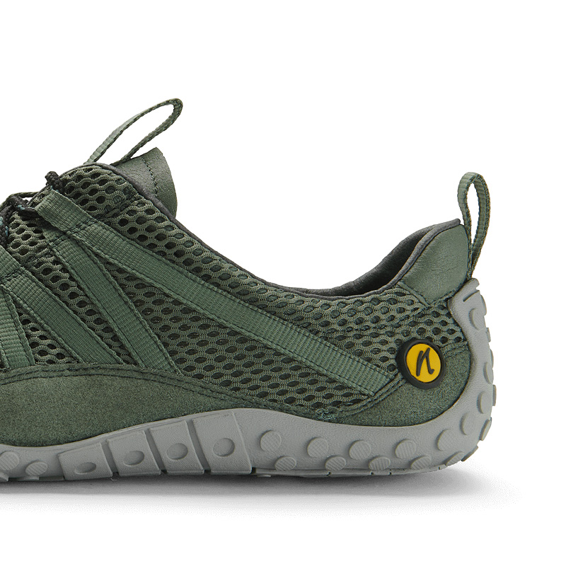 Der Absatz und die Sohle des Joe Nimble nimbleToes Gymschuhs in grün