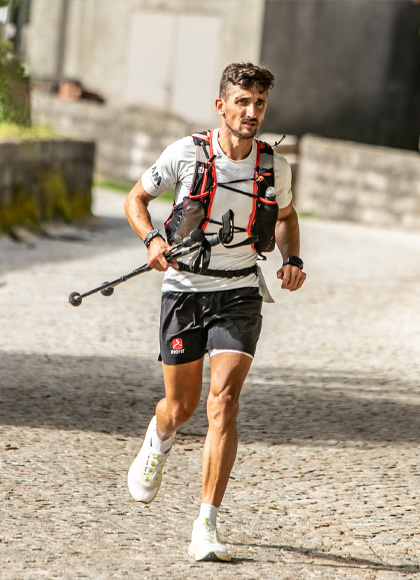 Athlet Vitor Rodrigues beim Lauftraining