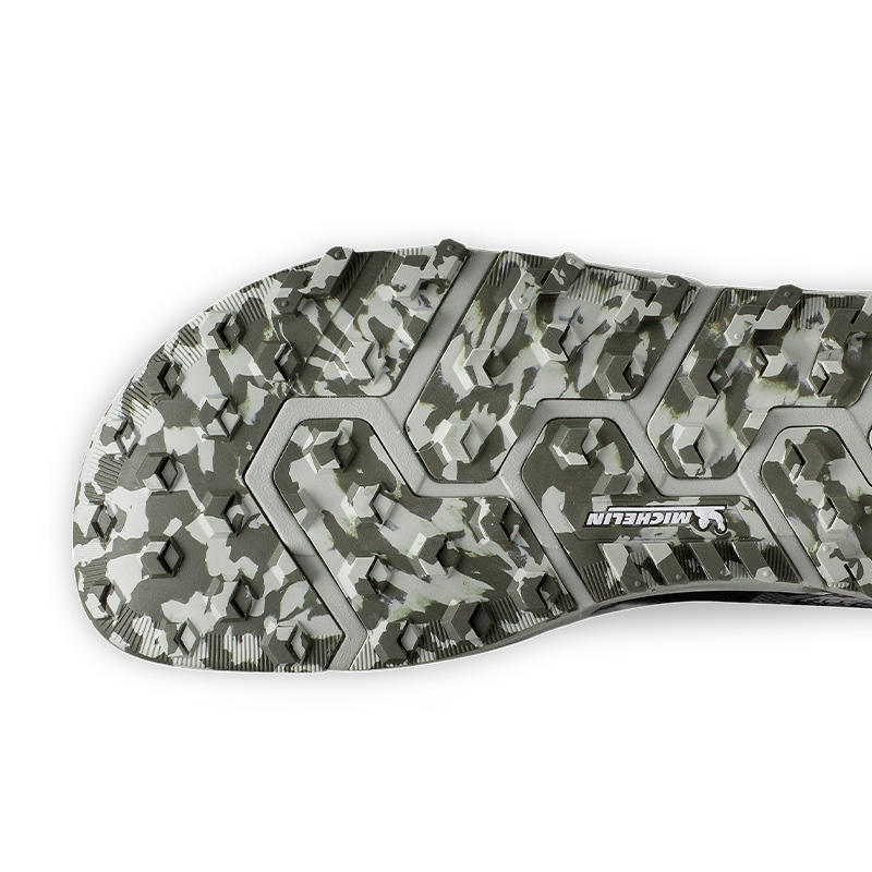 Die Michelin Sohle Joe Nimble Trail Addict WR Trail Laufschuh in Oliv von unten