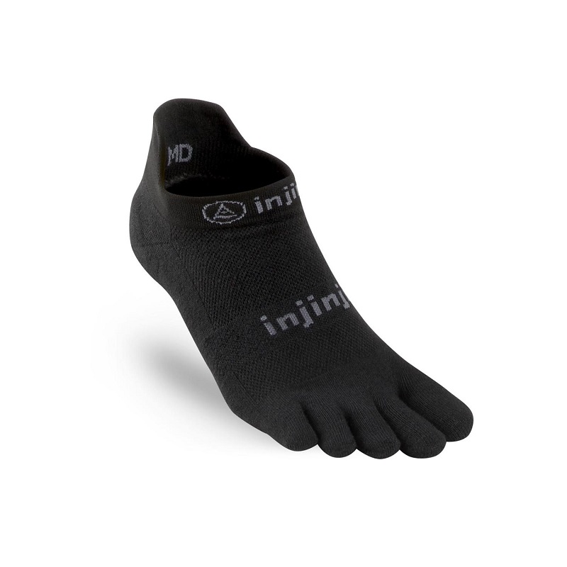 injinji Original Weight No-Show in schwarz