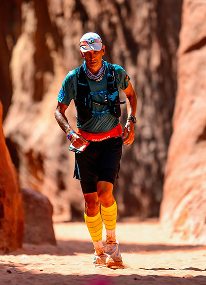 Ingo beim Trail in der Wüste