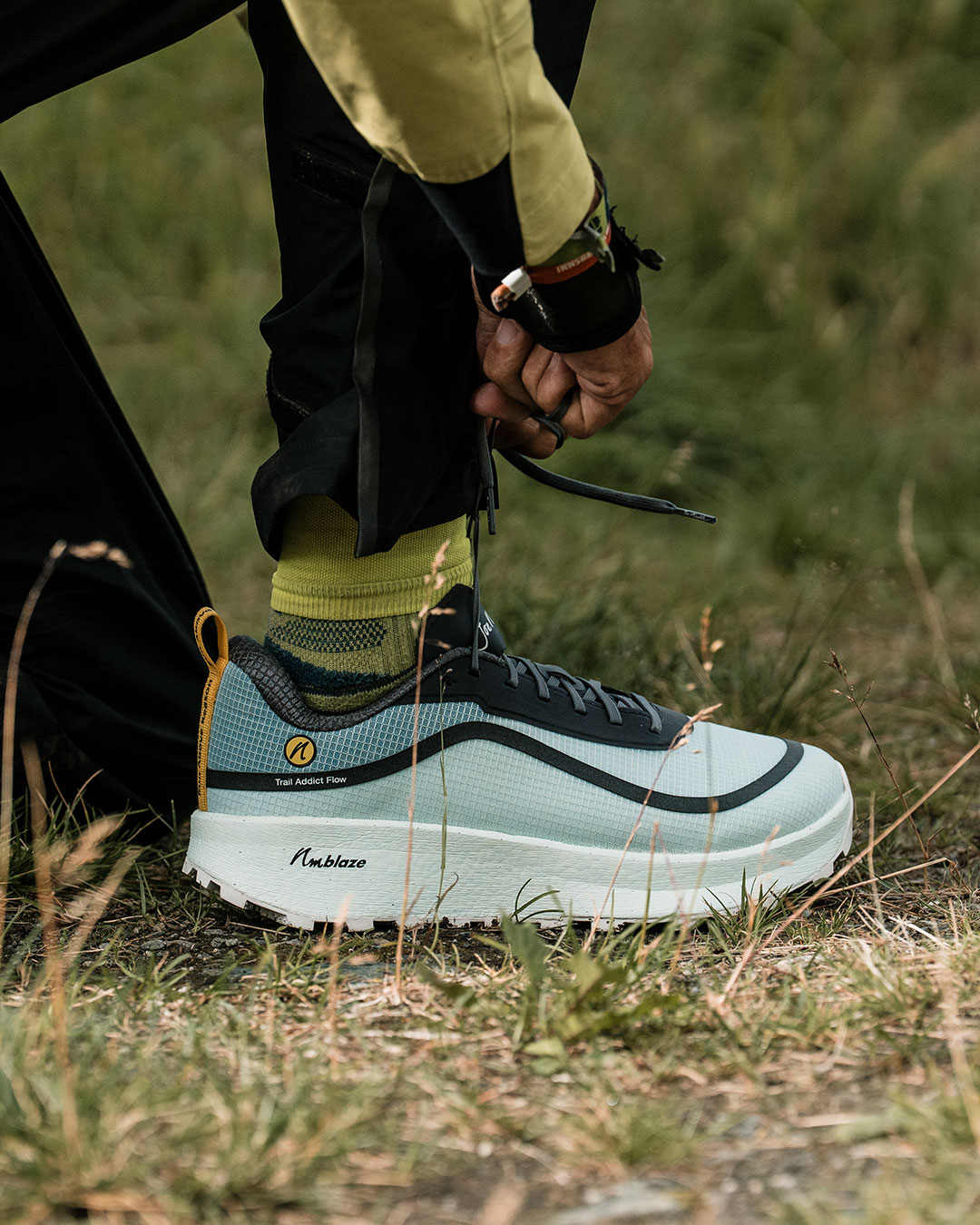 Trail Addict Flow Blau Gravel Laufschuh