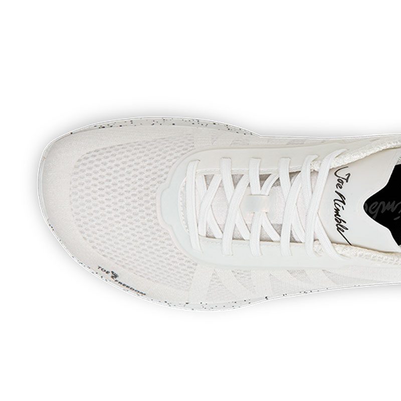 Die Zehenbox mit Toefreedom / Zehenfreiheit des Joe Nimble Addict Pro-R Laufschuh in perle