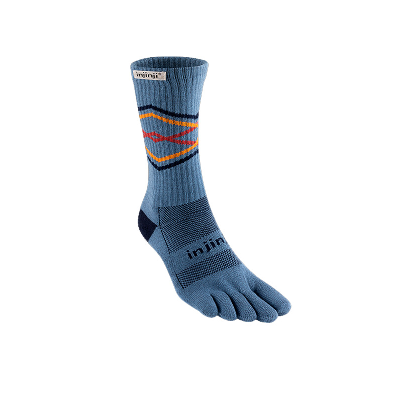 Injinji Trail Midweight Crew Zehensocken in blau