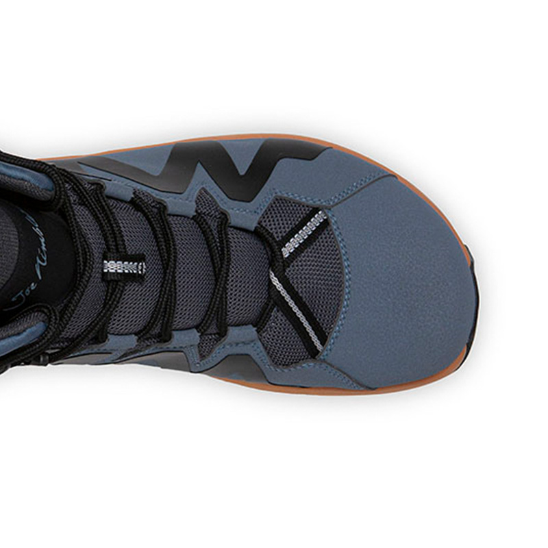 Die Zehenbox mit Toefreedom / Zehenfreiheit des Joe Nimble Mountain Addict Wanderschuh in blau