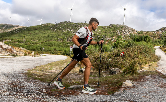 Athlet Vitor Rodrigues beim Lauftraining