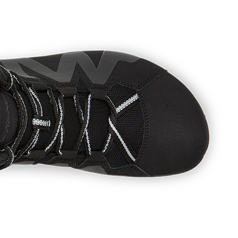 Die Zehenbox mit Toefreedom / Zehenfreiheit des Joe Nimble Mountain Addict Wanderschuh in Schwarz