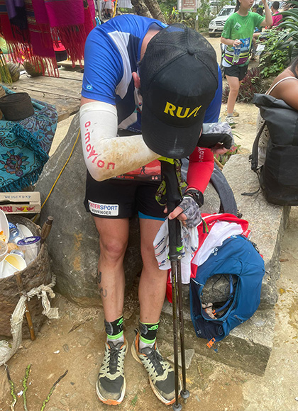 Athlet Rainer Predl nach einem Marathon