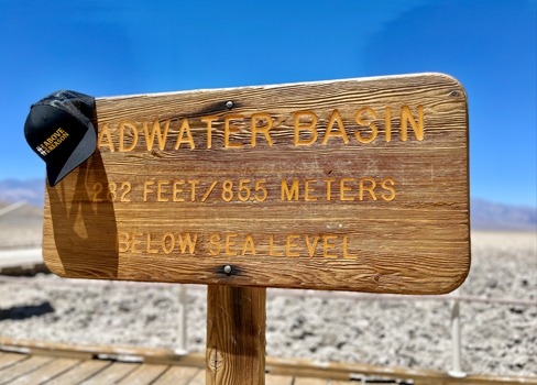 Badwater Basin Schild
