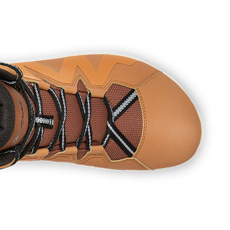 Die Zehenbox mit Toefreedom / Zehenfreiheit des Joe Nimble Mountain Addict Wanderschuh in Braun