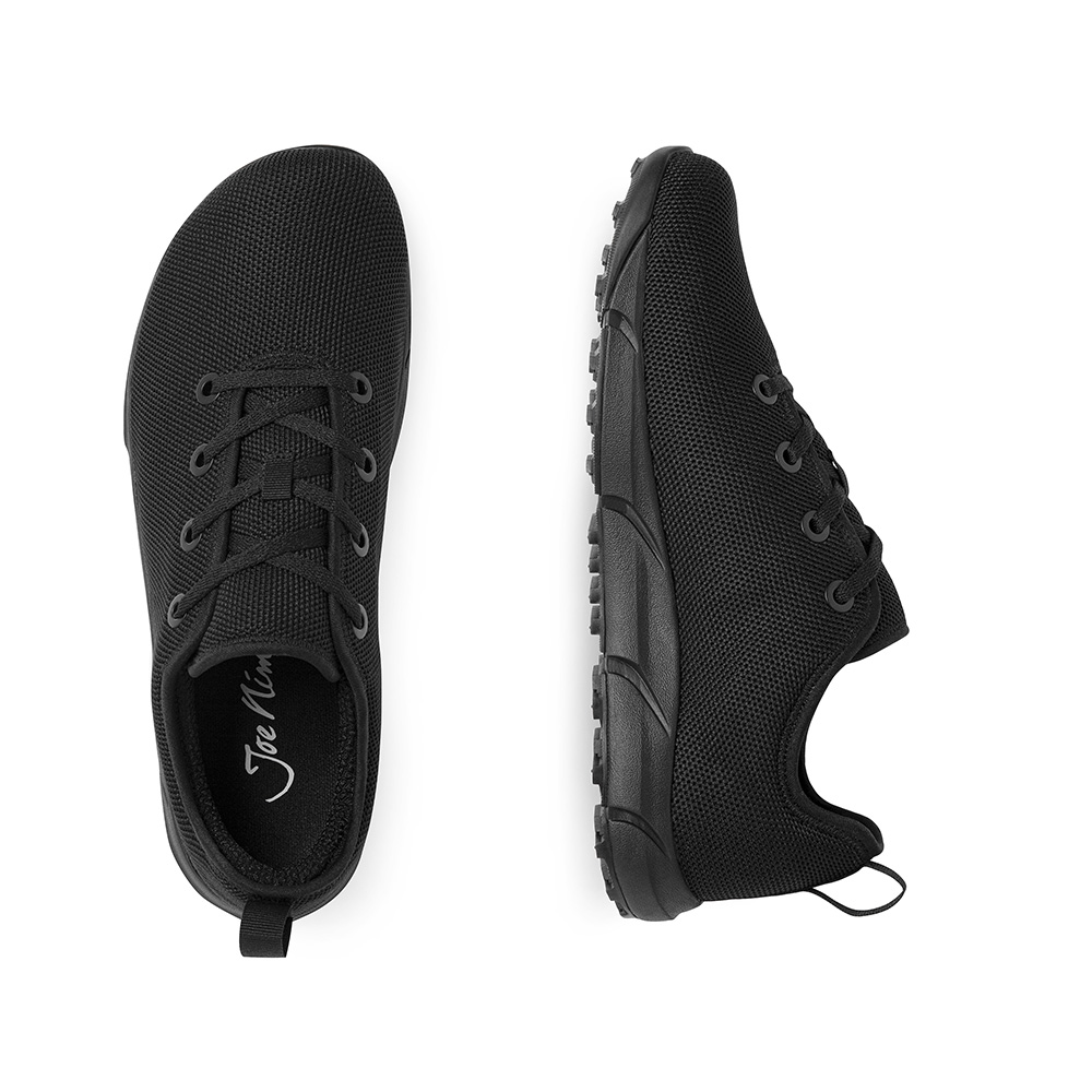 Der Joe Nimble motionToes - das Schuhpaar in schwarz von oben und der Seite