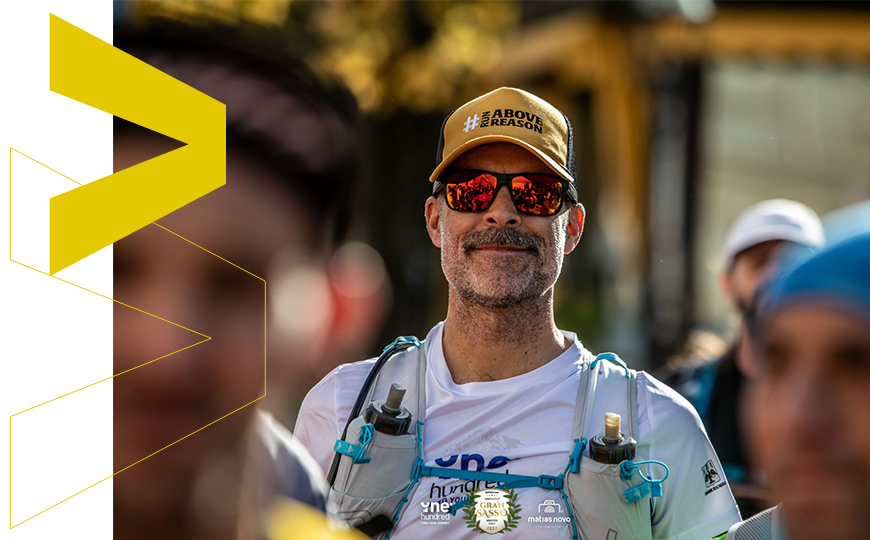 Sebastian bei einem Marathon